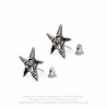 Alchemy Gothic E449 Baphomet -- ram's head pewter studs (pair)