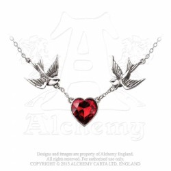 Alchemy Gothic ULFP1 Swallow Heart necklace