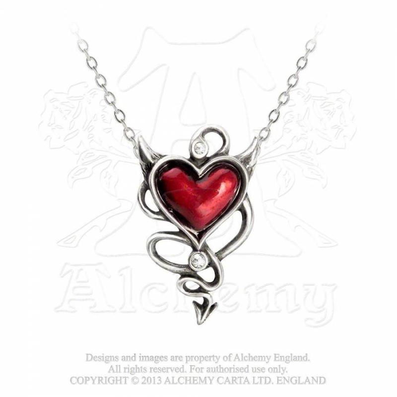 Alchemy Gothic ULFP20 Devil Heart necklace