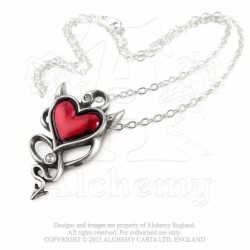 Alchemy Gothic ULFP20 Devil Heart necklace
