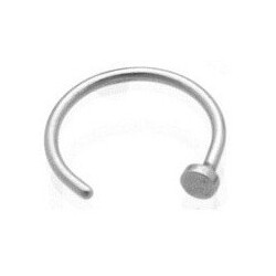 Nose Ring - Stainless Steel - (18G) 1.0mm x 10mm (single)