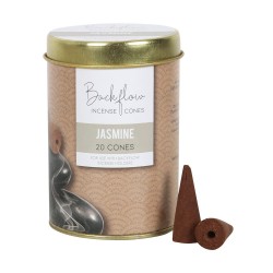 Jumbo Incense Backflow Cones Tin - Jasmine (20)