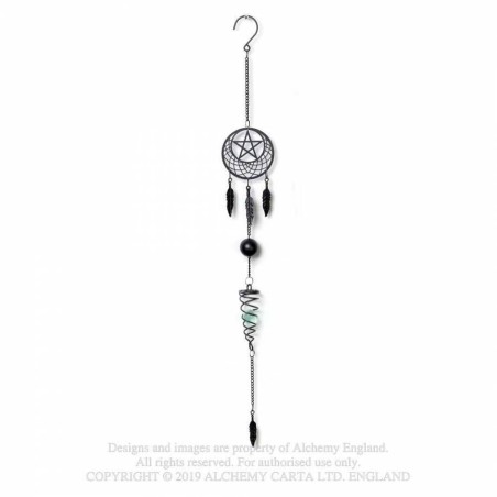 Alchemy Gothic HD8 Pentagram Dream Catcher Hanging Decoration