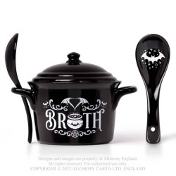 Alchemy Gothic MRB2 Bat Broth Bowl & Spoon Set