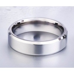 Stainless Steel Polished Curved Edges 6mm Silver Band Ring