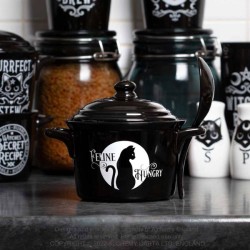 Alchemy Gothic MRB7 Feline Hungry Bowl & Spoon Set
