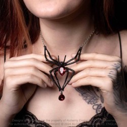 Alchemy Gothic P432B Black Widow pendant necklace