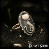 Fabulous Feline -- A Cat Cameo silver ring with adjustable fit!