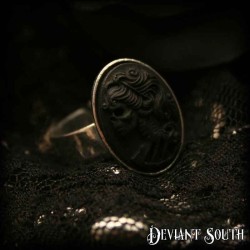 Deviant South Small Madame Squelette Black Out Cameo Silver Adjustable Ring