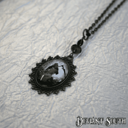 Deviant South 'My Soul To Reap' Cabochon Bronze Necklace - Grim Reaper