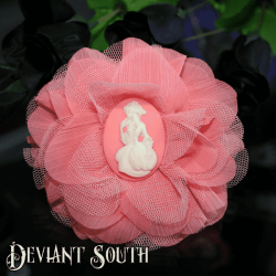 Deviant South Cameo Hair Flower - Madame Squelette Lady Skeleton