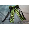 Deviant South Madame Squelette Cameo Black and Green Leopard Hair Clip