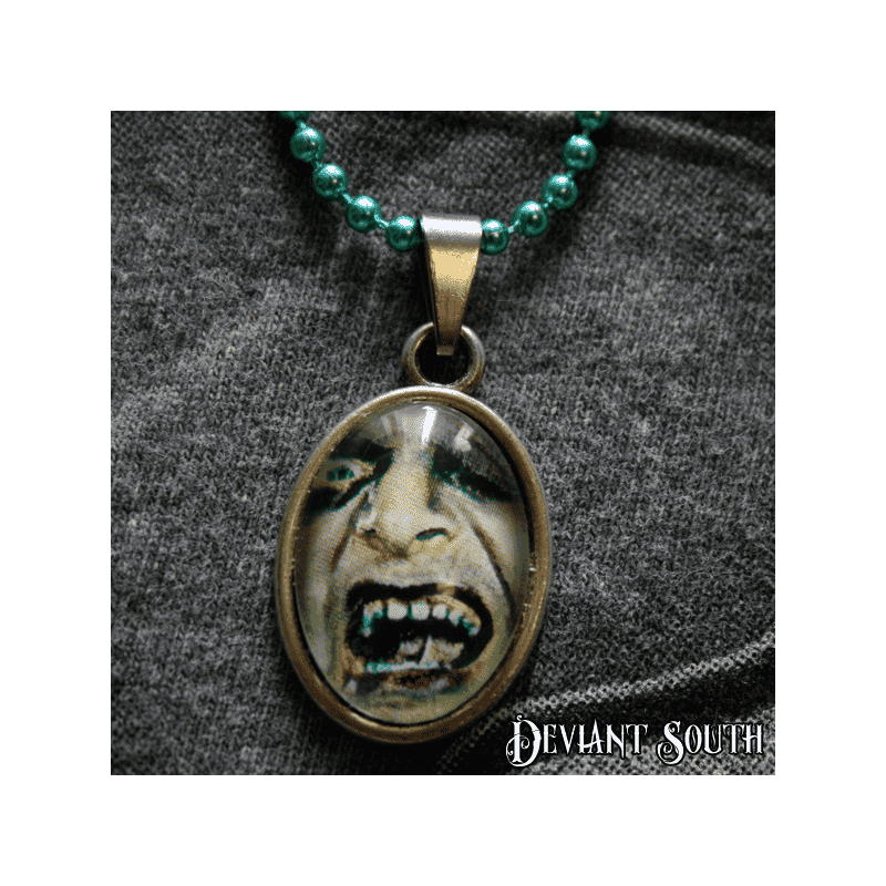 Deviant South Vampire Cabochon on Green Ball Chain