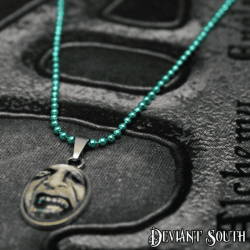 Deviant South Vampire Cabochon on Green Ball Chain