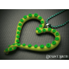 Deviant South Yellow Green Tentacle Heart Pendant Necklace