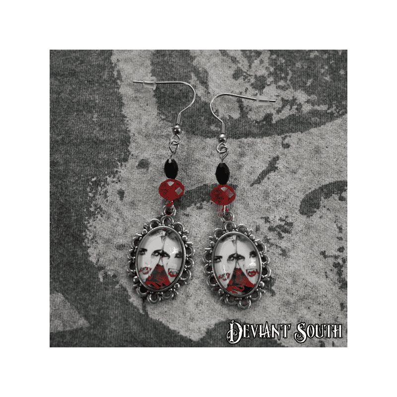 Deviant South Cabochon Earrings (pair) - Vampire Coven Ladies
