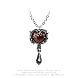 Alchemy Gothic P931 Petite Affair du Couer -- red heart skulls