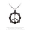 Alchemy Gothic P948 Pax - peace pewter pendant necklace