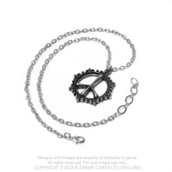 Alchemy Gothic P948 Pax - peace pewter pendant necklace