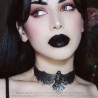 Alchemy Gothic P956 Curse of Coronis -- black raven bold choker