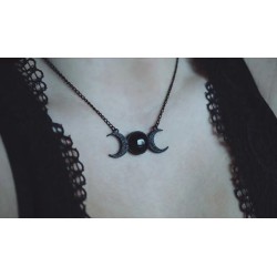Black Moon Triple Goddess Necklace