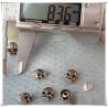 Skull 11 X 8.36 mm Silver Rivets - 10 sets per pack (10 skulls + 10 backs)