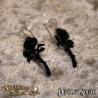 Alchemy Gothic E421 The Romance of the Black Rose earrings (pair)