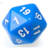 Gaming Die 20 Sided D20 - Blue