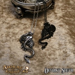 Twin Dragons Interlocking Necklaces -- Alchemy P811 Draconic Tryst