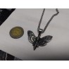 Stainless Steel Small Death Moth Necklace
