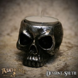 Alchemy Gothic V74 Skull Tea-Light Candle Holder