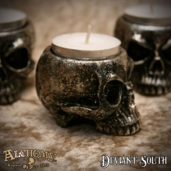 Alchemy Gothic V74 Skull Tea-Light Candle Holder