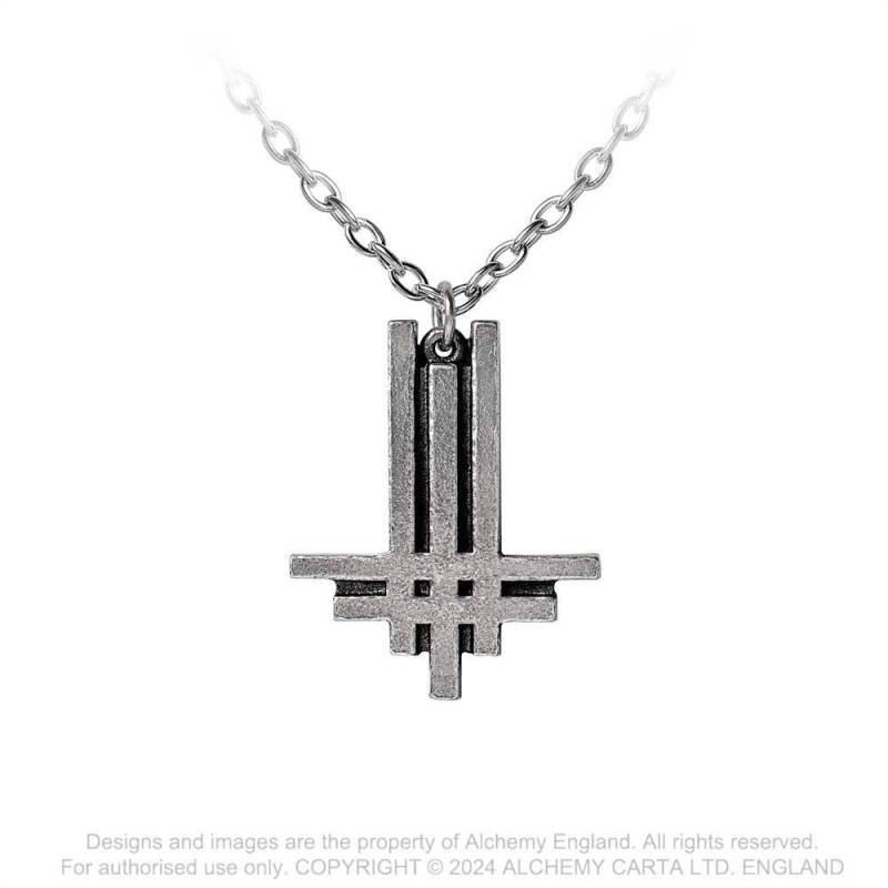 New release! Alchemy Gothic PP525 Behemoth: Cross -- official licensed pewter pendant necklace