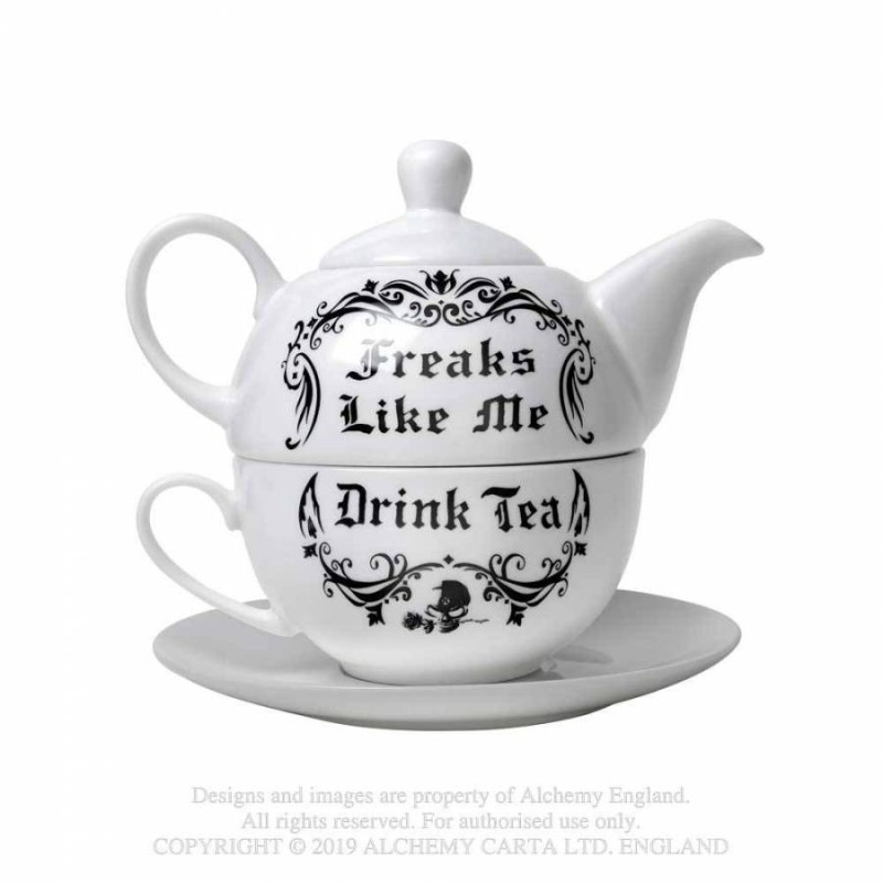 Alchemy Gothic ATS2 Freaks Like Me Drink Tea 'Tea For One Set'