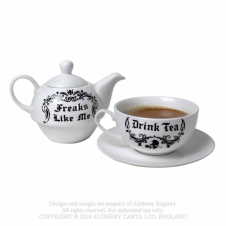 Alchemy Gothic ATS2 Freaks Like Me Drink Tea 'Tea For One Set'