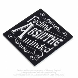 Alchemy Gothic CC4 Feeling Absinthe Minded Individual Ceramic Coaster