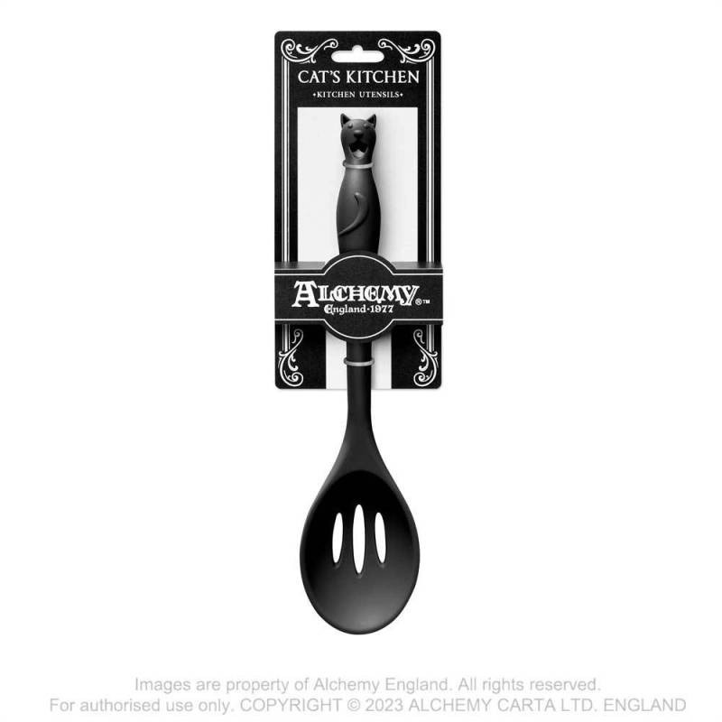 Alchemy Gothic KU4 Cat's Kitchen Slotted Spoon