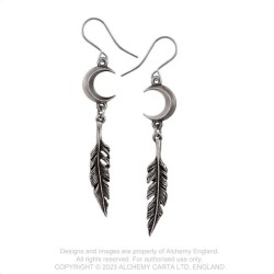 Alchemy Gothic E467 Pagan Dream Catcher (pair), Fine English Pewter