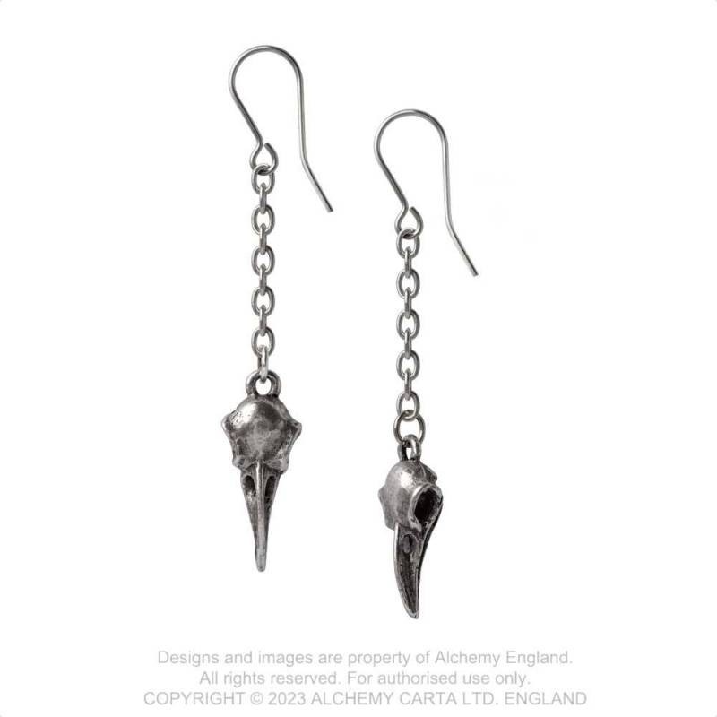 Alchemy Gothic E473 Rabenschadel Schlenker (pair), Fine English Pewter