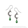 Alchemy Gothic E477G Tears of the Moon - Green (pair), Fine English Pewter