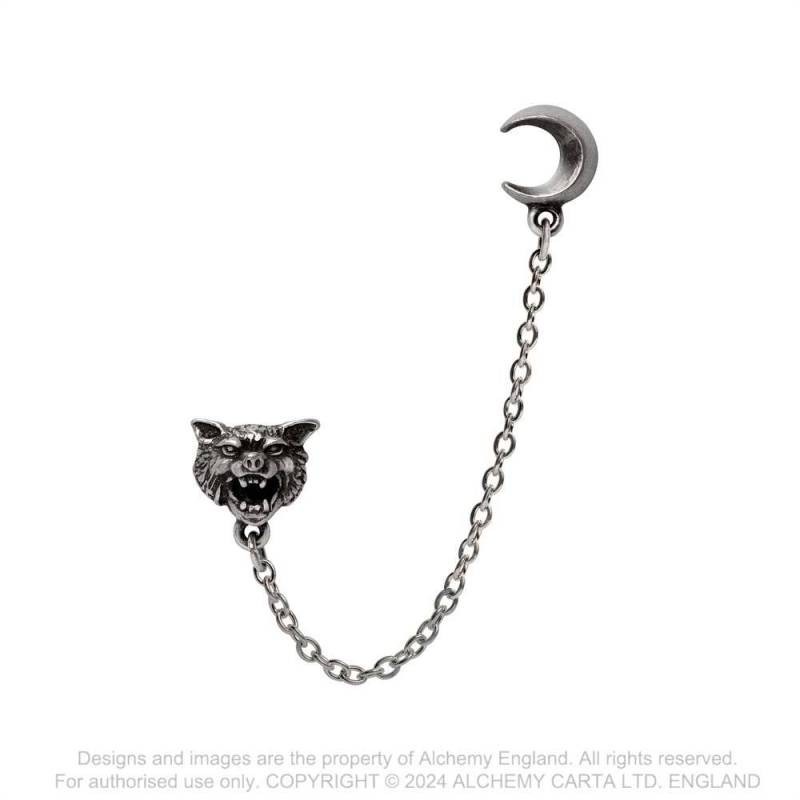 New Release! Alchemy Gothic E481 Howl cuff stud (single), Fine English Pewter