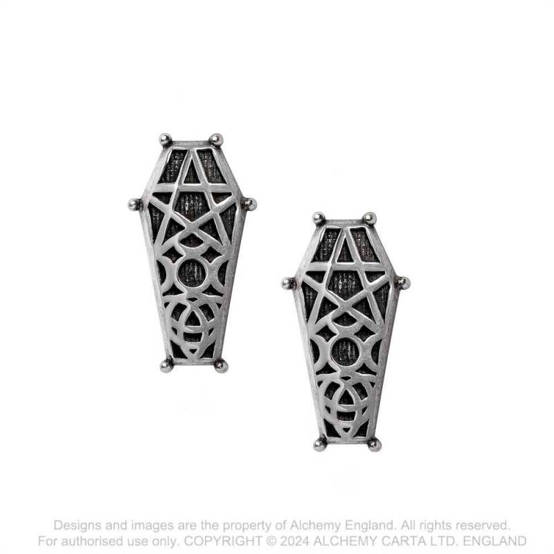 New Release! Alchemy Gothic E480 Hex Coffin (pair), Fine English Pewter