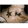 Alchemy Gothic E449 Baphomet -- ram's head pewter studs (pair)