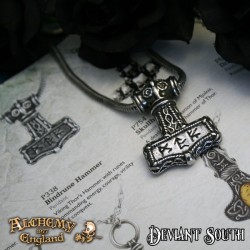 Alchemy Gothic P338 Bindrune Hammer pendant necklace