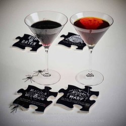 Alchemy Gothic CJ1 Gothic Cocktail Jigsaw Coasters (4 piece)