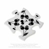 Alchemy Gothic CJ4 Black Skull Cherries Jigsaw Coasters (4 piece)