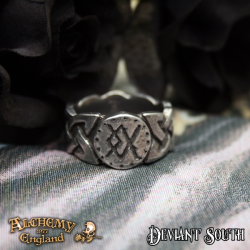 Alchemy Gothic AG-R195 Viking Virility Runering -- Viking knotwork bindrune band ring