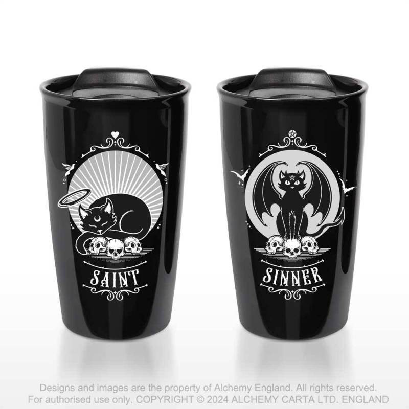 New Release! Alchemy Gothic MRDWM8 Saint & Sinner Double Walled Mug