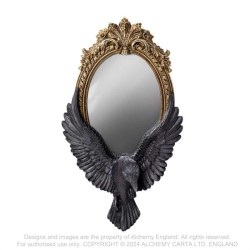 New Release! Alchemy Gothic V119 Raven's Gaze Wall Mirror