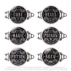 Alchemy Gothic JAR1 Witch's Spice Rack (6x jars + rack)